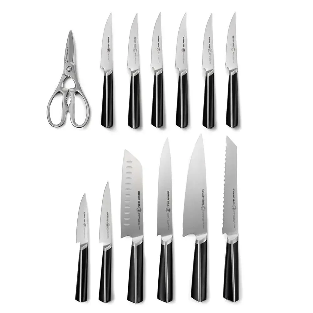 Schmidt Brothers Highline, 14-Piece Knife Block Set Black Silver